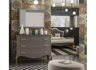 Chest of drawers Mirror Chests of drawers Wardrobe Luxus Shelf Furniture Group new Set 2pcs.