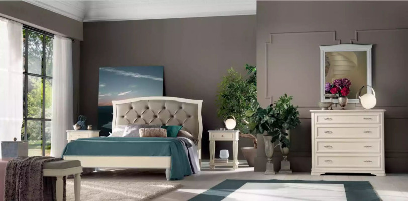 Chest of drawers with Mirror Wood Chests of drawers Furniture Modern Wardrobe Beige 2 pcs. new