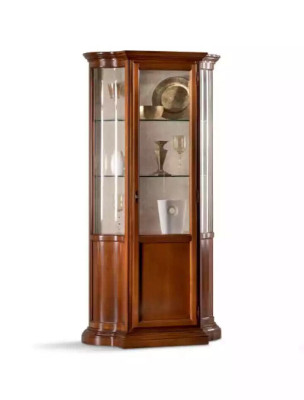 Display case Glass Wardrobe Display case Living room Wood Sideboard Italian Furniture