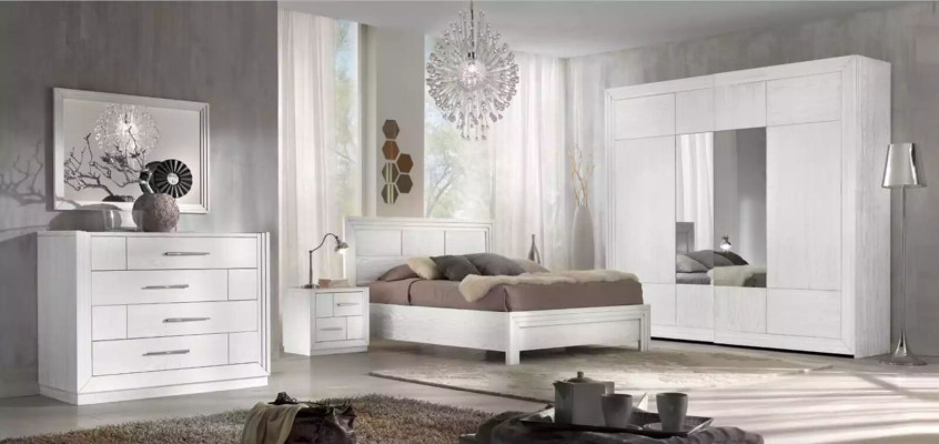 Design Bedroom 3 pcs. Bed 2x Bedside tables Modern Luxury Set Furniture new