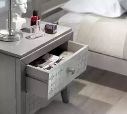 Bed 2x Bedside tables 3 pcs Bedroom Set Design Luxury Classic Furniture