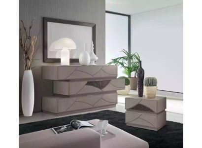 Set Chest of drawers Mirror Modern Chests of drawers Wood Design 2pcs. Bedroom new