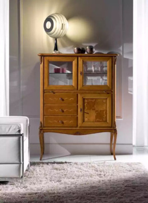 Display case Glass Bar Cabinet Cabinets Italian Furniture Wood Living room