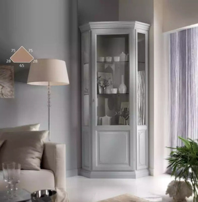 Corner Display case Wardrobe White Showcases Living room Classic r Design Shelf