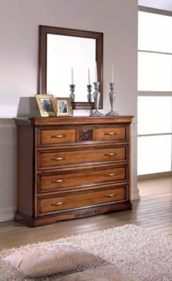 Bedroom Style 2-piece Chest of drawers with Mirror Luxury Italian Furniture new