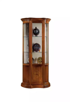 Wardrobe Brown Wood Design Furniture Display case Sideboard Display case Luxury Glass new