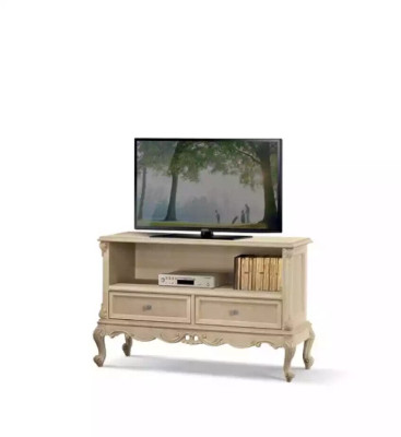 Sideboard TV-cabinet Living room TV-Lowboard Design Beige Wood Shelves Italy new