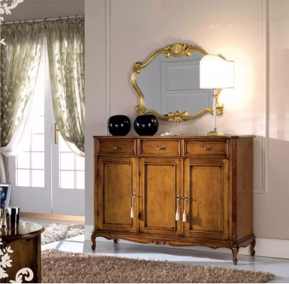 Sideboard brown wooden cabinet Classic r style Living room Chest of drawers Chests of drawers