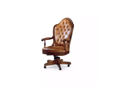 Office chair Wood Chef Armchair Chesterfield Italy Furniture Brown Rotatable new