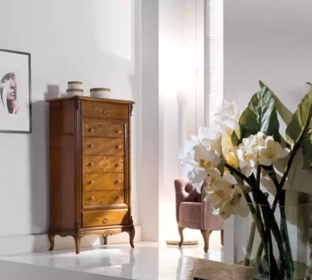 Wood Italian Style Furniture Luxury Brown Chest of drawers Classic Style new