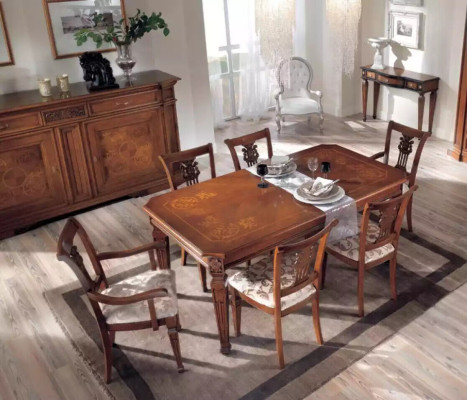 Classic r Design Dining table Table Wood Dining room Suite Brown Tables new