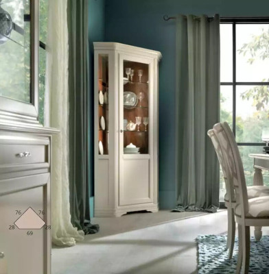 Classic Furniture Italian Furniture Wood White Display case showcase cabinet