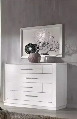 Modern Chest of drawers 2 pcs. Set Style Modern Chest of drawers Mirror Italian Furniture