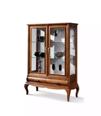 Luxury Wood Display case Sideboard Design Brown Italian Furniture Wardrobe new