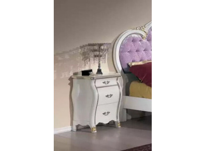 Bedside table with 3 drawers wooden cabinet design classic new