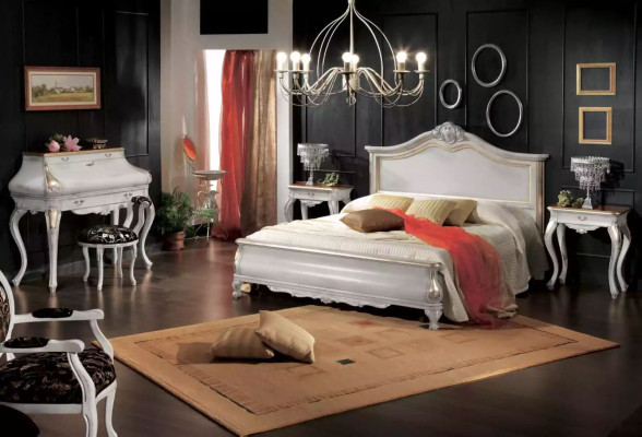 Bedside table Luxurious white bedroom furniture exclusive s design