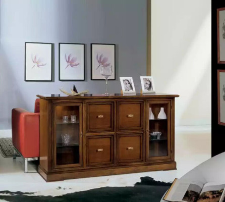 Living room SideboardGlass Wardrobe Display case Dining room Sideboard Wood Furniture