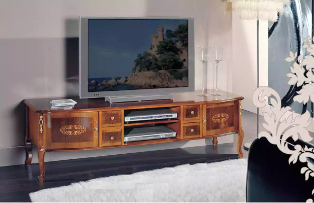 Classic s tv Shelf TV cabinet Wood Living room brown Furniture Sideboard Chests of drawers