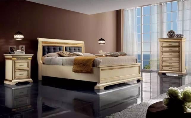 Complete's Bedroom Design Modern Luxury Bed 2x Bedside tables Chest of drawers