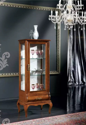 Wooden furniture Glass showcase Cabinets Living room Classic Furniture Display case Wardrobe