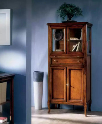 Classic Wardrobe Furniture Brown Display case showcase cabinet glass cabinet new