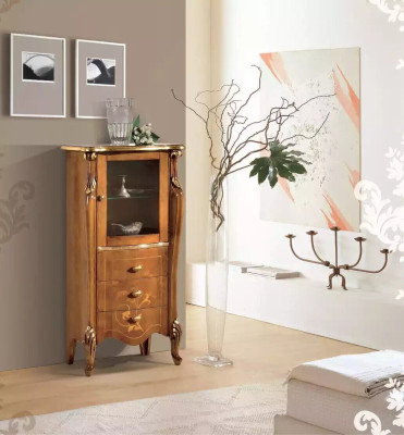 Classic Brown Display case Dining room Furniture Luxury Sideboard Chest of drawers Wood