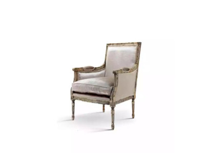 Armchair Sofa 1 Seater Couch Designer Gray Textile Sofas Upholstery Wood new