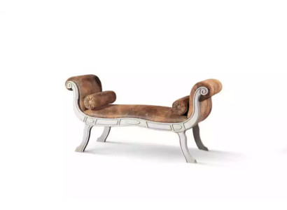 Classic Bench seat Stool Designer Seat Furniture Upholstered Bench Stool Brown