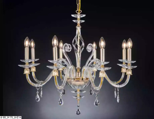 Crystal Chandelier Luster hanging light fixture Ceiling light Perkele