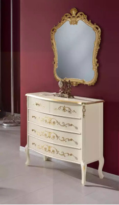 White Classic Living room Wood Chest of drawers Console Drawers new Design