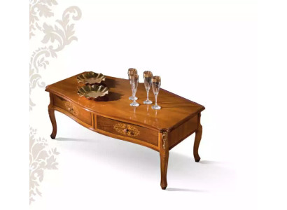 Classic r Brown Wood Coffee table Luxury Design Drawer Table new