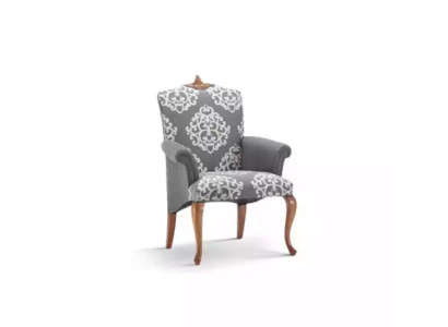 Armchair Living room Design Elegant Furniture Gray Classic 1 Seater Luxury
