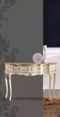 White Classic r Console table Bedroom Wood Furniture Baroque style