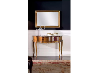 Luxurious Console table from Wood in the Bedroom Classic brown Lamp