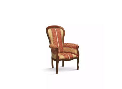 Armchair Single Seater 1 Seater Upholstery Seat Textile Fabric Design Classic