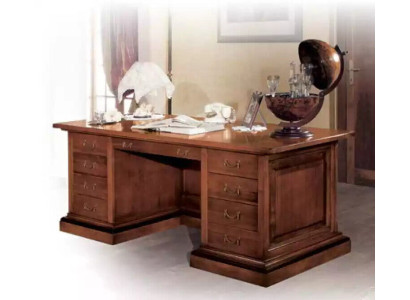 Brown Solid wood Desk Classic Office furniture Study room Table