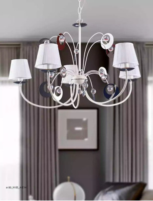 Luxurious 4x Lamps Chandelier Ceiling light Art déco White new