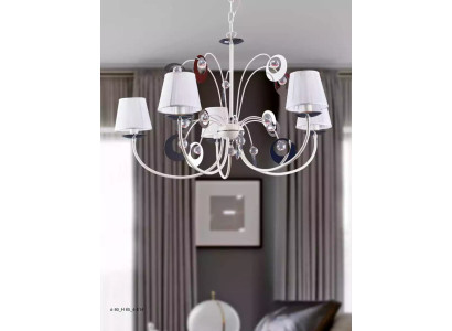 Luxurious 4x Lamps Chandelier Ceiling light Art déco White new