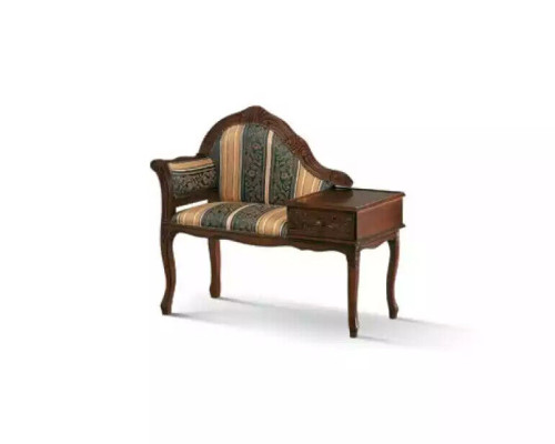 Classic r Stool Brown Bench seat Luxury Seat Furniture Fabric Textile new Seat