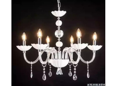Crystal chandelier Ceiling light Zeus White Ceiling light Lamp