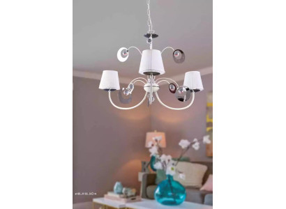Luxurious 3x Lamps Chandelier Ceiling light Art déco White new