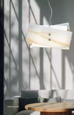Stylish ceiling light modern white pendant chandelier with 2x lamps