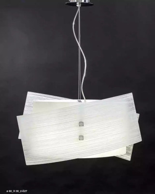 Modern White Pendant Chandelier with 2x Lamps Stylish Ceiling light