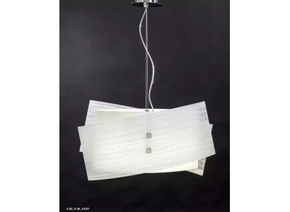 Modern White Pendant Chandelier with 2x Lamps Stylish Ceiling light