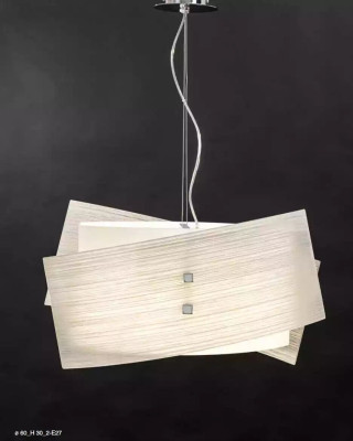 Stylish Ceiling light classic White hanging chandelier with 2x Lamps new