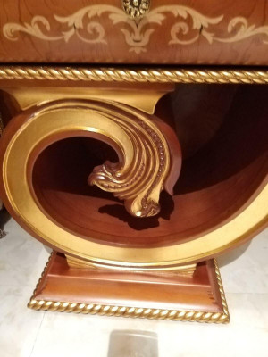 Dressing table + Mirror Luxury Console Decor Chest of drawers Bedroom Baroque