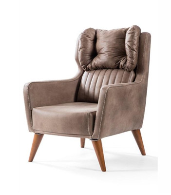 Country house style armchair wing chair relax TV single seater sofa couch