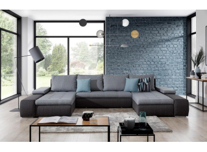 Living landscape Luxury Sofa Couch Suite Corner sofa Textile Couches Sofas Furniture new