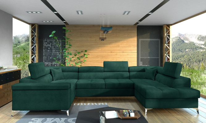 Corner sofa U-shape Sofa Couch Design Upholstery Sofa bed Bed function Living landscape
