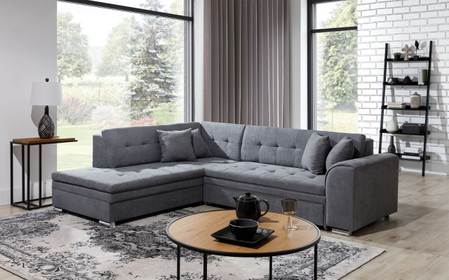 Corner sofa L-shape Designer Living landscape Sofa Couch Upholstery Seat Suite Textile